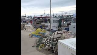 Morning walk in the Aretsou Fishing Pier fishingboats lowtemperature thessaloniki [upl. by Trakas]