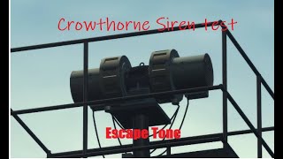 Roblox Crowthorne Stations Escape siren test Escape Tone [upl. by Hilliard453]