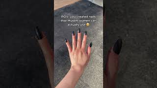 You created nails that Muslim women can actually use🥹pressonails naildesign art fashion [upl. by Kcirdnek]