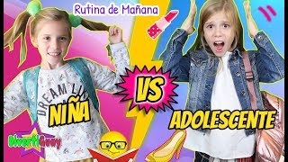 RUTINA DE MAÑANA DE COLEGIO ¡¡Niños Vs Adolescentes en la Escuela [upl. by Eirbua]