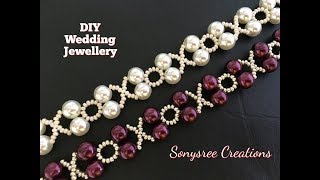 XOXO Beaded Bracelet Wedding Jewelry in 10 Minutes 👍🏻👰🏻 DIY [upl. by Aleen]