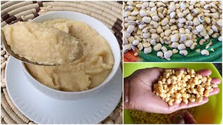 How to make Oshingali  Namibian pureed black eyed beans  Schwarzaugenbohnen Soße  Namibian food [upl. by Leachim]