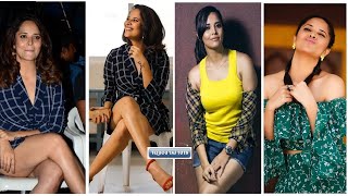 Anasuya Hot Assets Sexy Photo shoot  Anasuya Navel Show Images [upl. by Elagibba602]