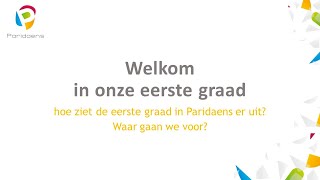 De eerste graad in Paridaens [upl. by Free]