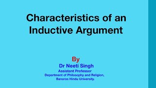 Characteristics of inductive arguments [upl. by Gerianne]