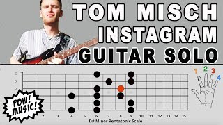 Tom Misch Instagram Guitar Solo Lesson and Music Theory Explanation  Hip Hop amp Neo Soul Style [upl. by Kempe178]