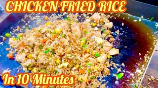 CHICKEN FRIED RICE ON BLACKSTONE GRILL [upl. by Cleodal]