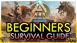 ARK SCORCHED EARTH Ascended Beginners Guide  Must Know Tips And Info On Surviving In The New Map [upl. by Fadden]