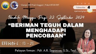 Ibadah Minggu Pagi  Jemaat GKI Pniel Anggori  Minggu 22 September 2024  Live Streaming [upl. by Anada]