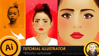 TUTORIAL ILLUSTRATOR quotRitratto vettorialequot [upl. by Yemrots]