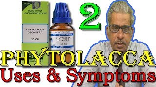 Phytolacca Decandra in Hindi Part 2  Uses amp Symptoms in Homeopathy by Dr P S Tiwari [upl. by Haianeb]