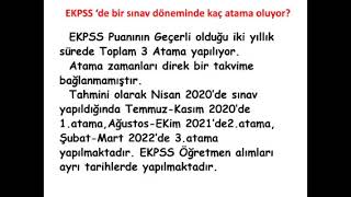 Ekpss 2020 en çok sorulan sorular [upl. by Hanser]