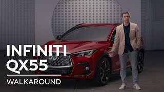 INFINITI QX55 Walkaround  AllNew Crossover Coupe Unboxed [upl. by Neffets]