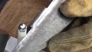 Drawing Hammer Strike on a Narrow Scythe Anvil with the 1SR RollGuide [upl. by Hastings975]