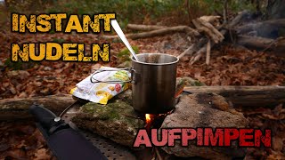 Instant NUDELN AUFPIMPEN für unterwegs sehr SCHNELL und sehr LECKER [upl. by Ric602]