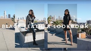 All Black Leather Lookbook  JULIA SUH [upl. by Nomael924]