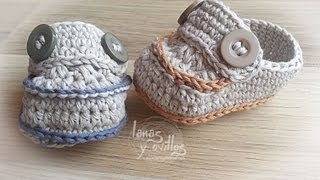 Tutorial Mocasines Bebé Crochet o Ganchillo en Español [upl. by Ariane]