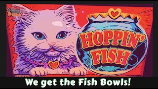 Fun Slot Session on Hoppin Fish slot machine at Harrahs AkChin slots casino [upl. by Arreit]