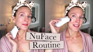 My Full NuFace Routine In Real Time [upl. by Nhabois]