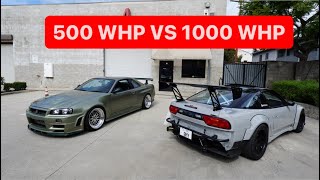 My R34 GTR Got Smoked by a 1000 WHP S13 Hatch [upl. by Etterrag763]