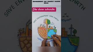 Environment day project environment environmentalawareness ytshorts [upl. by Hayila]