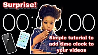 How to Add Timer  Stopwatch to Videos using iPhone iMovie for FREE Easy Step by Step Tutorial [upl. by Westhead]