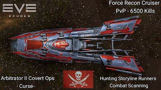 EVE Echoes PvP  Arbitrator II Covert Ops Curse  6500 Destroyed Ships Storyline Hunter PvP Fit [upl. by Ardnohsal450]