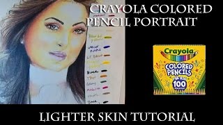 Crayola Colored Pencil Light skinned color tutorial [upl. by Rumney]