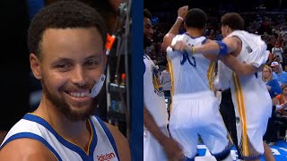 Steph Curry hits game winner with 02secs left in insane ending vs OKC Thunder [upl. by Alleon]