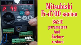 How to sett basic parameters in d700  factory restore in mitsubishi d700 series [upl. by Raymund703]