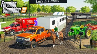 WEEKEND RODEO WITH THE BOYS LIFTED TRUCKS BRONC RIDING  ROLEPLAY FARMING SIMULATOR 2019 [upl. by Yknarf252]