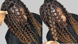 Butterfly Box Braids with Brick Parting Tutorial  Box braids hairstyles [upl. by Lesh387]