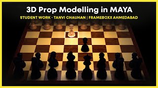 3D Prop Modelling in Maya  Student Work Tanvi Chauhan  Frameboxx Ahmedabad [upl. by Maegan]