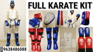 FULL KARATE KIT ARAWAZA GOKAIDO HANNA AND ADIDAS KIT GLOVES HEAD CHEST SHIN GUARD AND MORE [upl. by Cele818]