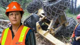 Logging Accident Operator Dies in Skidder Rollover [upl. by Jerrie182]