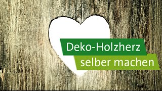 DIY – Geschenke selber machen DekoHolzherz mit Apfel [upl. by Ladd883]