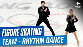 Figure Skating Team Event  Ice Dance Rhythm Dance  Full Replay  Beijing2022 [upl. by Jordon719]