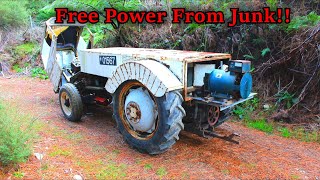 How I Modified a Tractor to Power My Home and Workshop Fueled by Free waste cooking oil [upl. by Notyard]