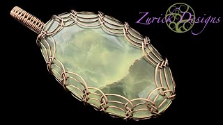 Wire Wrapping Tutorial Viking Knit Wire Wrapped Cabochon Pendant [upl. by Beale]