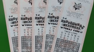 Ekspres Losy Lotto 🎲 Krzyżówka Express 0004 🔠 5 Losów po 5 zł [upl. by Noellyn862]