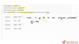 The earliermethod for determining the molecular weight of proteins was based on chemical analysi [upl. by Allison]