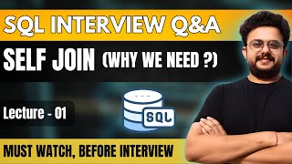 SQL Interview Question Joins  What is Self Join in SQL With Example  Deepankar Pathak [upl. by Nata]