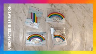 Card making tutorial  Create happy rainbow cards [upl. by Annabel62]