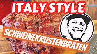 SCHWEINEKRUSTENBRATEN quotItalienischer Artquot aus dem Kamado  Rezept  Grill amp Chill  BBQ amp Lifestyle [upl. by Irved]