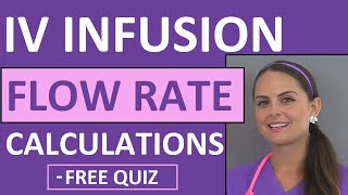 Dosage Calculations for Nursing Students Made Easy on IV Infusion Rate Calculations Video 5 [upl. by Macknair]