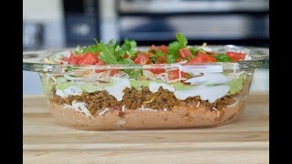 SEVEN LAYER TACO DIP  How To Make A Taco Dip  SyS [upl. by Nwahsyt425]