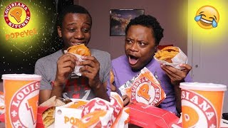 TRYING POPEYES’ NEW CHICKEN SANDWICH [upl. by Umberto]