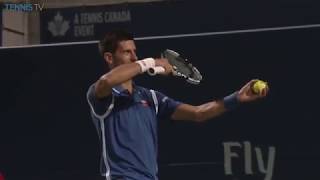 Djokovic and Stepanek hilarious matching violin celebrations  Rogers Cup 2016 [upl. by Lemak410]