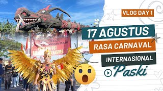 Arak arakan 17 agustus rasa Karnaval internasional 😲 ada garuda emas amp naga besar [upl. by Raknahs]