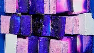 DEEP PURPLE DYED AND CRUNCHY LILAC REFORMED GYM CHALK ASMR [upl. by Ard194]